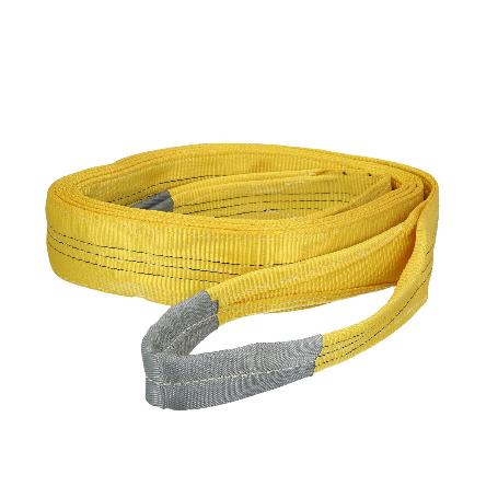 ESLINGA PLANA DOBLE BANDA 3.000 KG. FACTOR SEGURIDAD 7:1, LONGITUD: 5 METROS ANCHO 9 CM. 100% POLIESTER. COLOR AMAR