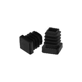 CONTERA INTERIOR PLASTICO CUADRADA 16X16 MM. COLOR NEGRO. BOLSA 200 UNIDADES. CONTERA MESA, SILLA, MUEBLES, ESTANTE