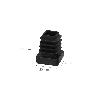 CONTERA INTERIOR PLASTICO CUADRADA 20X20 MM. COLOR NEGRO. BOLSA 200 UNIDADES. CONTERA MESA, SILLA, MUEBLES, ESTANTE