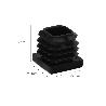 CONTERA INTERIOR PLASTICO CUADRADA 25X25 MM. COLOR NEGRO. BOLSA 200 UNIDADES. CONTERA MESA, SILLA, MUEBLES, ESTANTE