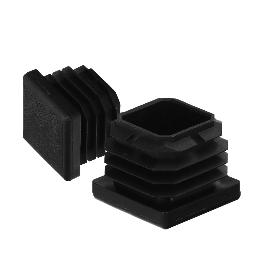 CONTERA INTERIOR PLASTICO CUADRADA 30X30 MM. COLOR NEGRO. BOLSA 200 UNIDADES. CONTERA MESA, SILLA, MUEBLES, ESTANTE