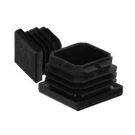 CONTERA INTERIOR PLASTICO CUADRADA 35X35 MM. COLOR NEGRO. BOLSA 200 UNIDADES. CONTERA MESA, SILLA, MUEBLES, ESTANTE