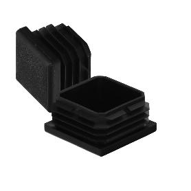 CONTERA INTERIOR PLASTICO CUADRADA 50X50 MM. COLOR NEGRO. BOLSA 100 UNIDADES. CONTERA MESA, SILLA, MUEBLES, ESTANTE