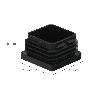 CONTERA INTERIOR PLASTICO CUADRADA 50X50 MM. COLOR NEGRO. BOLSA 100 UNIDADES. CONTERA MESA, SILLA, MUEBLES, ESTANTE