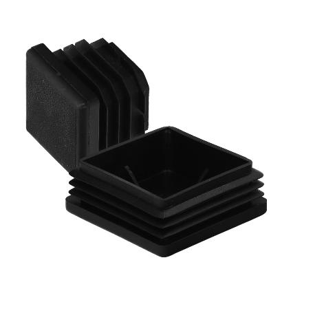 CONTERA INTERIOR PLASTICO CUADRADA 60X60 MM. COLOR NEGRO. BOLSA 50 UNIDADES. CONTERA MESA, SILLA, MUEBLES, ESTANTER
