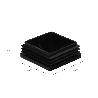 CONTERA INTERIOR PLASTICO CUADRADA 60X60 MM. COLOR NEGRO. BOLSA 50 UNIDADES. CONTERA MESA, SILLA, MUEBLES, ESTANTER