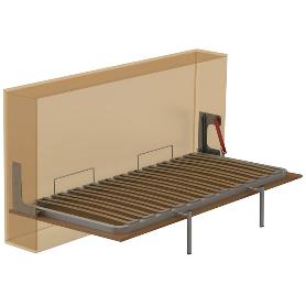 SOMIER HORIZONTAL 90X190 CON PATAS  (PLACAS,ELEVADORES Y MUEBLE NO INCLUIDOS)