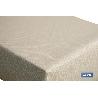 ROLLO DE MANTEL ANTIMANCHAS RESINADO TEXTURA BEIGE 60 % ALGODÓN, 40 % POLIÉSTER 1,40 X 20 M