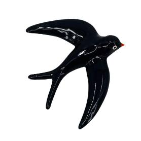 GOLONDRINA CERAMICA NEGRA M 11X10X4 CM