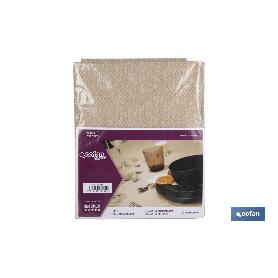 MANTEL ANTIMANCHAS RESINADO TEXTURA BEIGE  1,40 X 3,00M