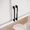 EMUCA LOTE DE 5 TIRADORES PARA MUEBLE PAIPORTA, L192MM, INTEREJE 160MM, ZAMAK, PINTADO NEGRO