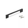 EMUCA LOTE DE 5 TIRADORES PARA MUEBLE PAIPORTA, L192MM, INTEREJE 160MM, ZAMAK, PINTADO NEGRO