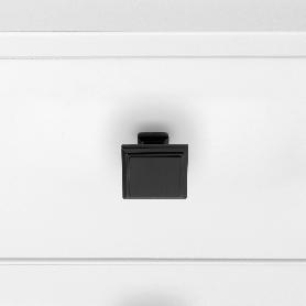 EMUCA LOTE DE 10 POMOS PARA MUEBLE CEUTA, 31.5X31.5MM, ZAMAK, PINTADO NEGRO