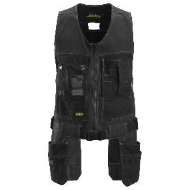 SNICKERS WORKWEAR-42540404006-4254 CHALECO PORTA-HERRAMIENTAS CANVAS+ NEGRO TALLA L