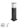 POSTE BALIZA JARDIN IP44 CON ENCHUFE NEGRO