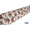 ROLLO MANTEL ANTIMANCHAS RESINADO 50% ALGODON/50% POLIESTER. ROSAS 1,40 X 25 M