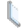 NADIR PUERTA ALUMINIO 90-35 PLATA MATE PERFIL 19-20,5. CON KIT DE ESCUADRAS