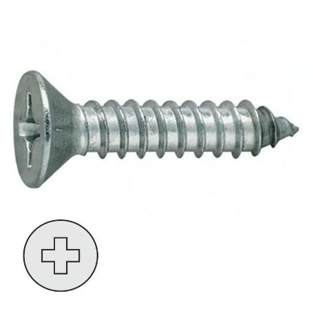 TORNILLO ROSCA CHAPA CABEZA PLANA DIN 79 LARG.R/CHAPA 16MM Ø ROSCA CHAPA 2.9MM (CAJA 1000)