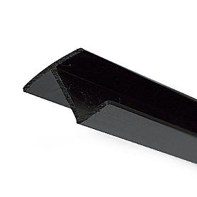 PERFIL RÍGIDO NEGRO PARA CANAPE ESPESOR 16 LARGO PERFIL 1245MM (CAJA 25)