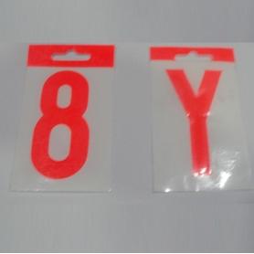 LETRA ADHESIVA PLASTICO 80MM. FLUOR