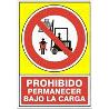 SEÑAL 536 ADHESIVA 148X105PR.P.B.CARGA PROHIBIDO PERMANECER BAJO LA CARGA