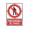 SEÑAL 410 ADHESIVA 148X105 PROHIB.PASO