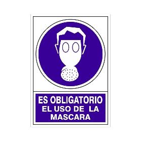 SEÑAL 606 ADHESIVA 105X74OBLI.USO MASC ES OBLIGATORIO EL USO DE MASCARILLA