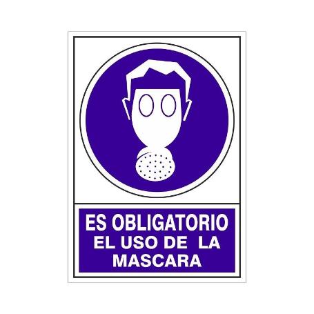 SEÑAL 606 ADHESIVA 105X74OBLI.USO MASC ES OBLIGATORIO EL USO DE MASCARILLA