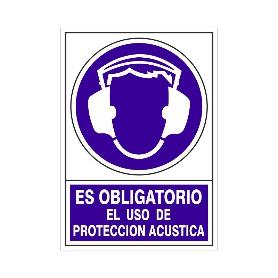 SEÑAL 607 ADHESIVA 105X74OB.USO P/ACUS ES OBLIGATORIO USO PROTECCION ACUSTICA