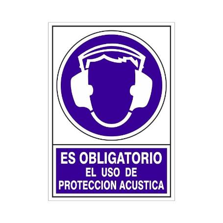 SEÑAL 607 ADHESIVA 105X74OB.USO P/ACUS ES OBLIGATORIO USO PROTECCION ACUSTICA