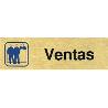 PLACA ALUMINIO ORO 150X45 VENTAS