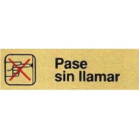 PLACA ALUMINIO ORO 150X45PAS.SIN LLMAR