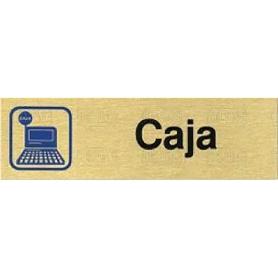 PLACA ALUMINIO ORO 150X45 CAJA