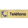 PLACA ALUMINIO ORO 150X45 TELEFONO