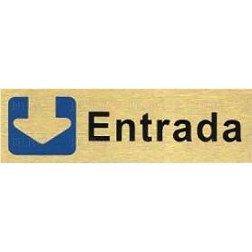 PLACA ALUMINIO ORO 150X45 ENTRADA