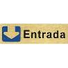 PLACA ALUMINIO ORO 150X45 ENTRADA