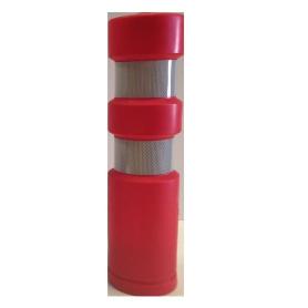 BALIZA PLASTICO 200X750MM REFLEX ROJO UTILIZA LLAVE 390.4, TACO Y BROCA 14MM.