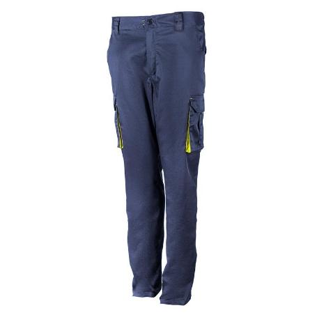 PANTALON STRETCH MULTIBOLSILLO BICOLOR TALLAJE TALLA 36 ROPA BICOLOR MARINIO AMARLL