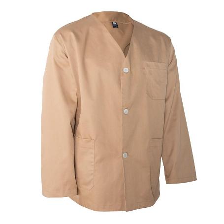 CHAQUETA SIN SOLAPA COLOR BEIGE TALLA S-XXL TALLA XXL