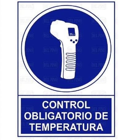 SEÑAL 1609 PLÁSTICO 345X245 CONTROL OBLIGATORIO DE TEMPERATURA