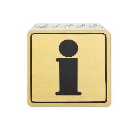 PLACA ALUMINIO ORO 120X120MM INFORMACION