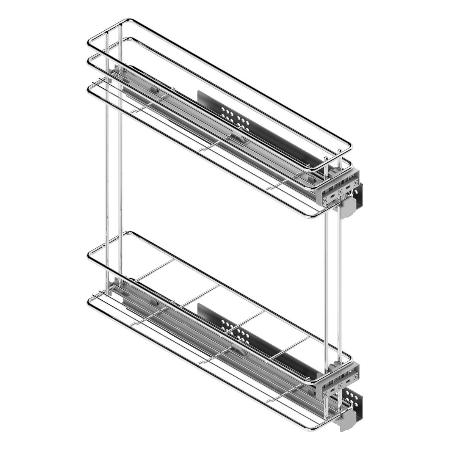 BOTELLERO CLASSIC M200 CROMO CON GUIA  CON GUIA OCULTA CA, EXTRACCIÓN PARCIAL 25KG. SP16-19.