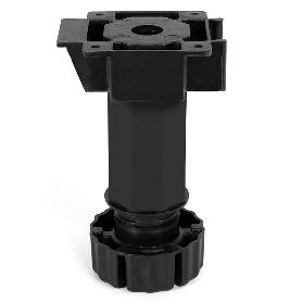 PATA DE COCINA MODELO OCTO REGULABLE 85-110MM ACABADO NEGRO SIN TETÓN EXTENSIÓN 100-140 (CAJA 4)