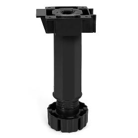 PATA DE COCINA MODELO OCTO REGULABLE 85-110MM ACABADO NEGRO SIN TETÓN EXTENSIÓN 140-190 (CAJA 3200)