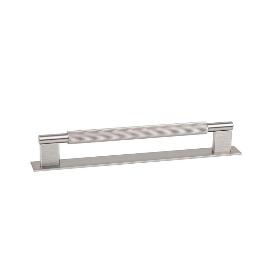 TIRADOR ALUMINIO MODELO ARPA PLATE CON PLACA ACABADOS DISPONIBLES EFECTO INOX, NEGRO CEPILLADO Y LATON CEPILLADO DI