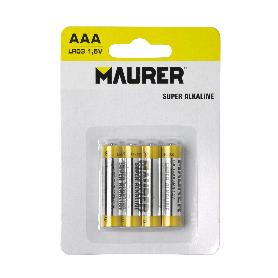 PILA MAURER ALCALINA AAA / LR03  (BLISTER 4 PIEZAS)