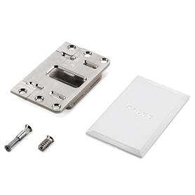 CONTENEDOR SOBREPUESTO EMBUTIDO BISAGRA CONECTA ACABADO NIQUEL SOLAPE 10 - 14MM