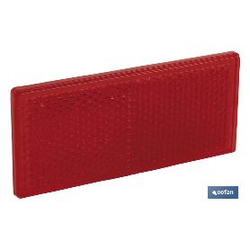 CATADIÓPTRICO RECTANGULAR ROJO 79 X 35 MM ADHESIVO