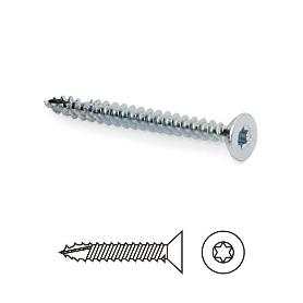 TORNILLO ROSCA MADERA S-FIX CABEZA PLANA TORX ZINCADO DIÁMETRO 4MM LARGO 20MM (CAJA 1000)