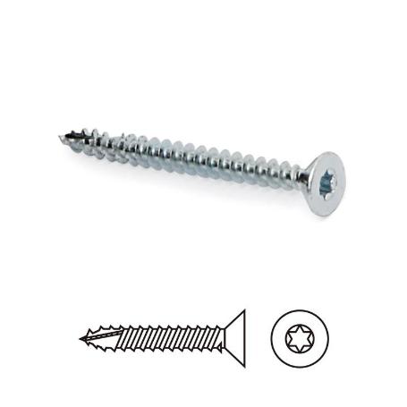 TORNILLO ROSCA MADERA S-FIX CABEZA PLANA TORX ZINCADO DIÁMETRO 4MM LARGO 40MM (CAJA 500)